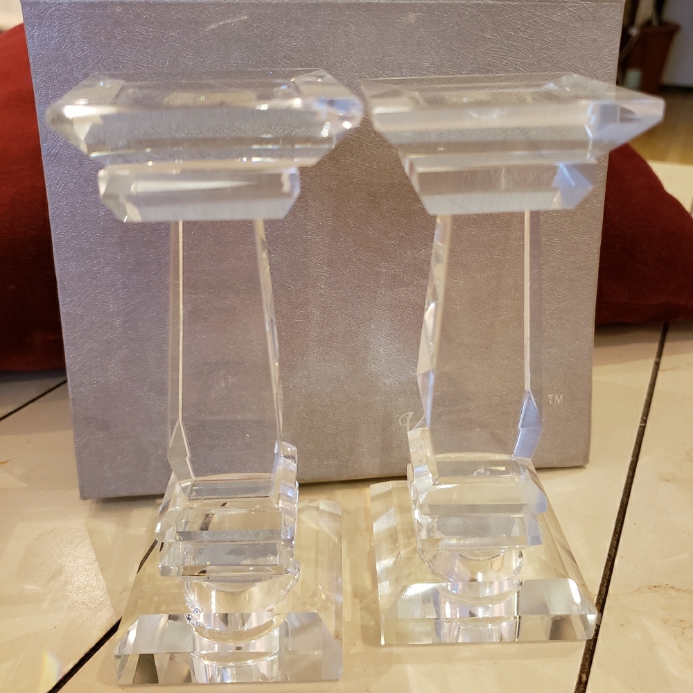 Crystal Candle Holder pair